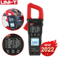 UNI-T 2022 New Digital Clamp Meter UT202S AC 600A True RMS NCV Ammeter DC Voltage Frequency Hz Capacitance Data Hold 6000 Counts