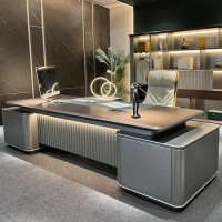 Boss's desk, president's desk, high-end chairman's desk, modern luxury office furniture, supporting manager's desk and chair wit