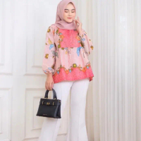BLUS PEPLUM ZIPER VIRAL TIKTOK