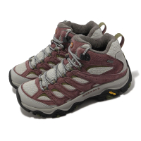 MERRELL 戶外鞋 Moab 3 Mid GTX 女鞋 粉 灰 防水 Vibram 郊山 越野 中筒 登山(ML037496)