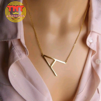 kalung liontin huruf custom inisial anti karat anti luntur sepuh emas 24k Amber Mulia Kohakutou Garn