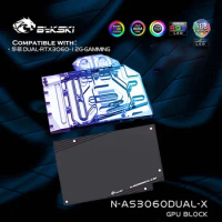 Bykski N-AS3060DUAL-X,GPU Water Block For Asus Dual RTX 3060 12G Gaming Graphics Card Radiator,VGA Watercooler Heatsink 12V/5V
