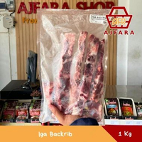 Iga Backribs Sapi Premium 1 Kg - Potongan Tulang Rusuk Belakang Memanjang Kaya Daging Lembut Juicy u