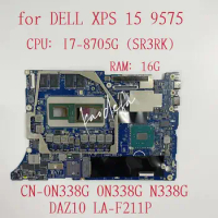 DAZI10 LA-F211P Mainboard For Dell XPS 15 9575 Laptop Motherboard CPU: I7-8705G SR3RK RAM:16G CN-0N338G 0N338G N338G Test OK