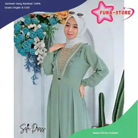 [P R O M O] TERMURAH DRES GAMIS CRINKEL AIRFLLOW MIX BURKAT KOMBINASI RENDA Termurah Bekualitas M Sa