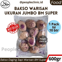 BAKSO WARISAN JUMBO 1 PACK ISI 10 BUTIR 600 GRAM BAKSO DAGING SAPI ASLI UKURAN PALING BESAR