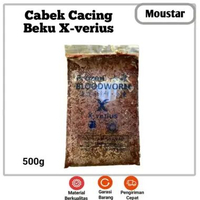 Cabek Cacing Beku Fresh Merk X-Verius 1 Kg 2 Lempeng Instan & Sameday Only - Cabek 1kg Cabek 1kg