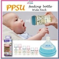 QQ DINO MOM EASY Wide Neck PPSU 5CM Feeding Bottle Botol Susu Baby (5oz 8oz 10 oz)
