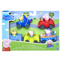 《 HASBRO 孩之寶》Peppa Pig 粉紅豬小妹 小車車公仔組(5入) 東喬精品百貨