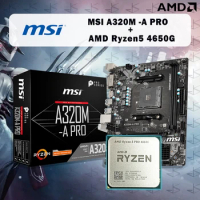 AMD Ryzen 5 4650G R5 4650G CPU + MSI A320M-A PRO Motherboard Suit Socket AM4 CPU and Motherbaord Suit All new / no fan