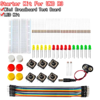 Smart Electronics Starter Kit For arduino uno r3 mini Breadboard LED jumper wire button