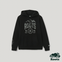 Roots 男裝- 曠野之息系列 自然元素刷毛布連帽上衣-黑色