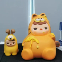 PUCKY Limited Edition Garfi Action Figure Kawaii Cat Extra Size Figurine Gift Set Collection Toy Decoration Finger Toys