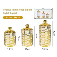ZS - Toples Set 3Pcs Mewah Emas Plastik Eksklusif N type set