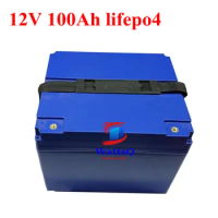 waterproof 12v 120Ah 100Ah 1000W LIfepo4 electric boat Battery Trolling 55lbs outboard solar storage UPS BMS + 10A Charger