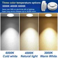 3pcs Spotlight GX53 Bulb LED High Lumen Light Grille Light AC110V 240V No Flickering 100LM/W Warm White Light Suitable Kitchen