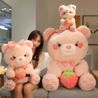 35-55cm Soft Teddy Bear Plush Toys Fruit Bear Super Big Strawberry Hugging Pillow Stuffed Animal Cushion Children Birthday Gift