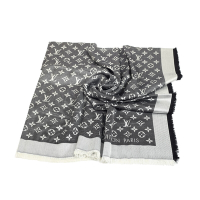 LV Louis Vuitton M71378 Monogram DENIM 披肩/圍巾(黑色)