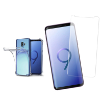 三星S9+ 曲面透明全膠玻璃鋼化膜手機保護貼 買保護貼送手機殼