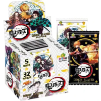 Demon Slayer Cards for Children Hobby Collection Original Chainsaw Man TCG Playing Game Rare Card Attack on Titan Kids Gifts Toy