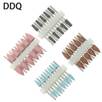 10pcs Silicone Milling Cutter for Manicure Rubber Nail Drill Bit Machine Manicure Accessories Nail Buffer Polisher Grinder Tool