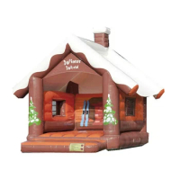 Factory Commercial Inflatable Bouncy House Kids Jumping Bouncer Castle Winter House Child Toy Trampoline For Amusement Park