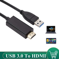 Untuk Projektor TV Laptop HD USB 3.0 Adapter HDMI Adapter HDMI Cable Aksesori Komputer USB 3.0 ke HD