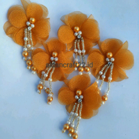 bunga organza 3d / aplikasi payet Aksesoris