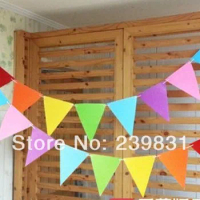 Festive Rainbow Felt Bunting Banner Paper Garland 1.5M- Perfect Birthday and Party Decoration weddings &amp; events