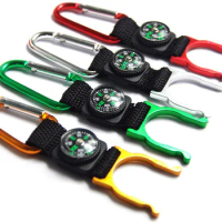 Outdoor mountaineering buckle compass mineral water bottle buckle kettle buckle D type quick hanging buckle spot wholesale