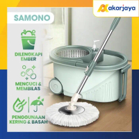 ZY968 SAMONO SCM003 Alat Pel Lantai Putar Otomatis Spin MOP Cuci dan Bilas PROMO