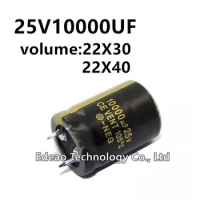 2pcs/lot 25V 10000UF 25V10000UF 10000UF25V volume: 22X30 22X40 mm Audio amplifier inverter aluminum electrolytic capacitor