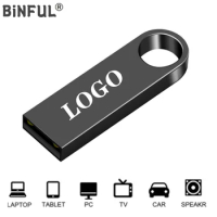 BiNFUL Pen Drive Waterproof Usb Flash Drive Stick 1GB 2GB 4GB 8GB 16GB 32GB 64GB 128GB 256G Pendrive Metal Flash Memory Card 2.0