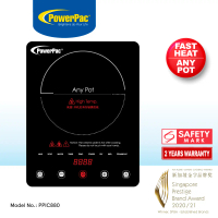 PowerPac Ceramic Cooker Steamboat (Any Pot), BBQ Grill 2000 Watts  (PPIC880)Fast Ship SG
