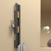 Invisible No-Punch HookAluminum Wall Hanging Clothes HangerBedroom Entryway SolutionBehind Bathroom Door Space Saver