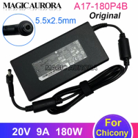 Genuine Chicony A17-180P4B 180W Charger 20V 9A A180A051P AC Adapter For MSI GF65 THIN 10UE WS66 WS75 Laptop Power Supply