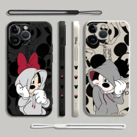 Disney Mickey Minnie Armor Case for Xiaomi Mi 11 Pro 11 Lite 12T Pro 10T 10 Lite 13T 9 SE 11T 9 Soft Square Liquid Cover Shell