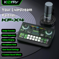[จัดส่งในพื้นที่] การ์ดเสียง KF-X4 Bluetooth Voice USB จากสนามกีฬา เอฟเฟกต์การ์ดเสียงแบตเตอรี่ไฮบริด