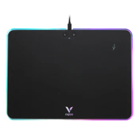 Rapoo V10RGB Wireless Charging Mouse Pad Anti-Slip Silicone Base USB Wired RGB Backlit Gaming Mouse Pad for PC Laptop