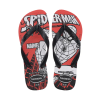 【havaianas 哈瓦仕】拖鞋 男鞋 女鞋 漫威英雄 蜘蛛人 Top Marvel Logomania 紅黑 4146953-4349U(哈瓦士)