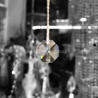 Kristal Oktagon Segidelapan 14mm 1,4cm / Biji Ronce Manik Crystal Kaca Glass Aksesoris Lampu Hias Cr