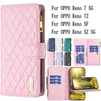 Sunjolly Mobile Phone Cases Covers for OPPO Reno 7 7Z 5F 5Z 5G Case Cover coque Flip Wallet for OPPO Reno 7 5G Case