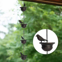Stunning Metal Rain Chain For Garden - Easy To Install Beautiful Bird Balcony Decoration Rain Chains For Garden