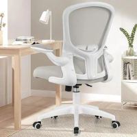 Brick Attic Ergonomic Office Chair, Lumbar Support Desk Chair, Height Adjustable Swivel Office Chair LightGray