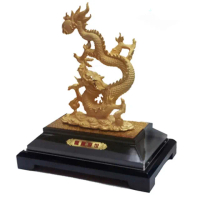 【YC寶石】龍騰盛世金飾擺件(龍)