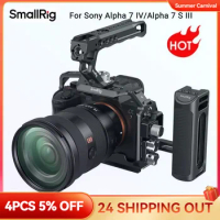SmallRig Full DSLR Cage for Sony Alpha a7iv A7 IV / Alpha 7S III Advanced Cage Kit L-Bracket Baseplate for Sony A7IV A7m4 3669