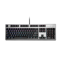 คีย์บอร์ดเกมมิ่งไฟแบ็คไลท์ RGB สวิตช์แบบออปติคอลสีแดงรุ่นCK351 สีดำ