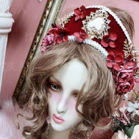 Lolita Tudor Headpiece Vintage Royal Crown Tiaras Headband Cosplay Costume Accessories