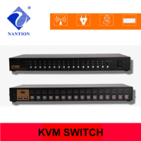 Hdmi-compatible Switch 16 In 1 Out Hdmi-compatible KVM 16x1 Switch KVM Switchers 16 Port USB 16 In 1 Out
