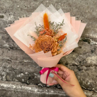 【A-ONE 匯旺】韓系花束 小花束 索拉永生花束 不凋花束 乾燥花藝 太陽玫瑰 永生玫瑰花束 畢業禮物